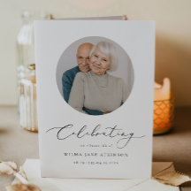 EVELYN Elegant Script Memorial Funeral Programme