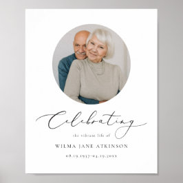 EVELYN Elegant Script Memorial Poster