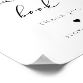 EVELYN Elegant Sign Our Guestbook Weddenschap Poster (Hoek)