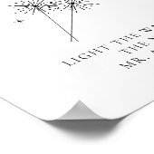 EVELYN Elegant Wedding Sparkler stuurt Poster uit (Hoek)