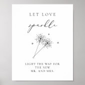 EVELYN Elegant Wedding Sparkler stuurt Poster uit (Voorkant)