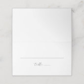 EVELYN Elegante Calligraphy Script Tafelkaart Plaatskaartje (Buitenkant ongevouwen)