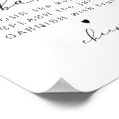 EVELYN Elegante Kalligrafie Mimosa Bar Teken Poster (Hoek)