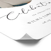 EVELYN Elegante Script Herdenkings- Uitvaart Verwe Poster (Hoek)