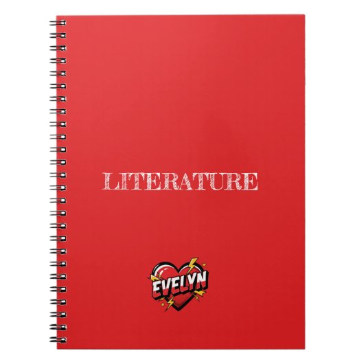 Evelyn Hart Rood Notitieboek (Voorkant)