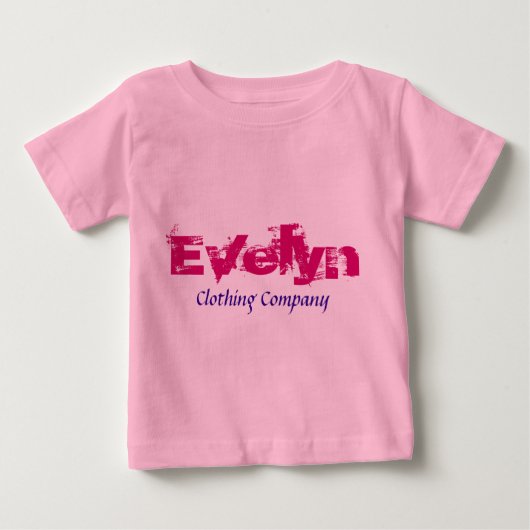 Evelyn Naam Kleding Bedrijf Baby Shirten (Voorkant)
