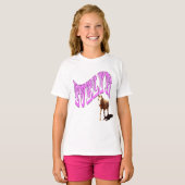 Evelyn, naam Logo, met paarden, T-shirt (Voorkant volledig)