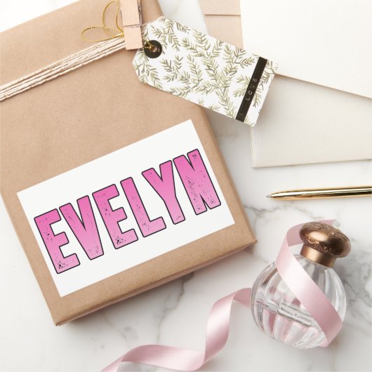Evelyn naam rechthoekige sticker (Geschenken)