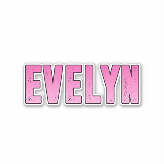 Evelyn naam sticker (Voorkant)