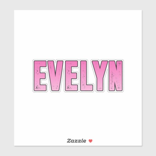 Evelyn naam sticker (Vel)