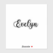 Evelyn Name - Handgeschreven kalligrafie Sticker (Vel)