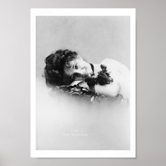 Evelyn Nesbit, 1901, gefotografeerd door Otto Saro Poster (Voorkant)