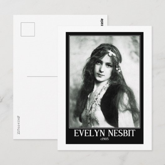 Evelyn Nesbit, Celebrity, c1905,  Briefkaart (Voorkant / Achterkant)