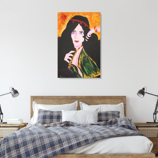 Evelyn Plays Canvas Afdruk (Insitu (Slaapkamer))