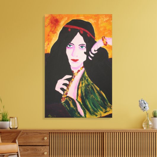 Evelyn Plays Canvas Afdruk (Insitu (Woonkamer))