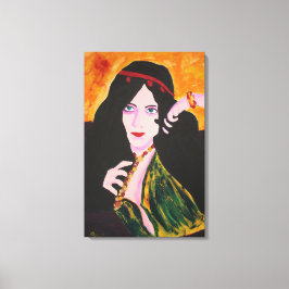 Evelyn Plays Canvas Afdruk