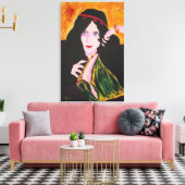 Evelyn Plays Canvas Afdruk (Insitu (Woonkamer))