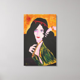 Evelyn Plays Canvas Afdruk