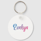 Evelyn Stylish Cursive Sleutelhanger (Voorkant)