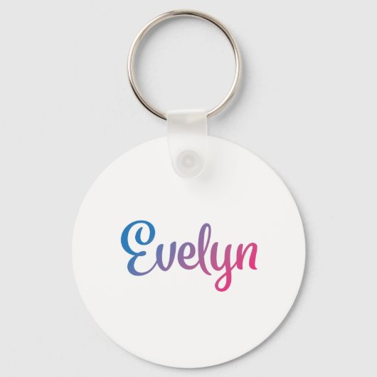 Evelyn Stylish Cursive Sleutelhanger (Voorkant)