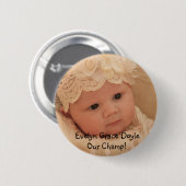 Evelyn-toets Ronde Button 5,7 Cm (Voorkant /achterkant)