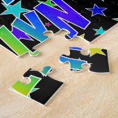 "EVELYN" Voornaam, geun "HAPPY BIRTHDAY" Legpuzzel (Zijkant)