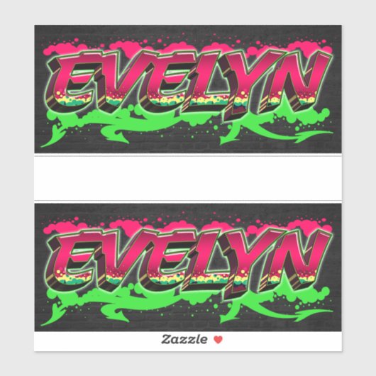Evelyn Vorname Name Graffiti Aufkleber Sticker (Vel)