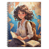 Evelyn Wanderlust printbare junk journals Notitieboek (Voorkant)