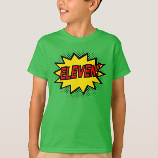EVEN! 11e verjaardag Gift Superheld Logo T-Shirt