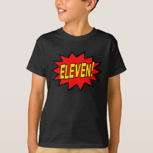 EVEN! 11e verjaardag Gift Superheld Logo T-Shirt