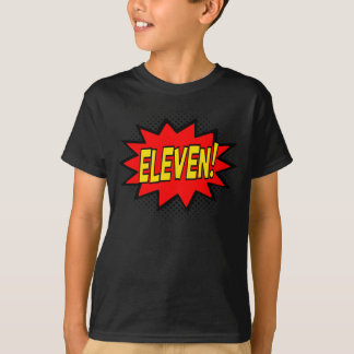EVEN! 11e verjaardag Gift Superheld Logo T-Shirt