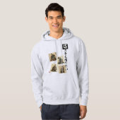 "Even a Cat's Paws" Japanese Cat Art  Hoodie (Voorkant volledig)