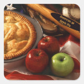 Even Amerikaans als Appeltaart Vierkante Sticker (Voorkant)