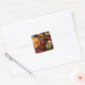 Even Amerikaans als Appeltaart Vierkante Sticker (Envelop)