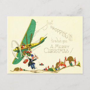 Even binnenwippen om je prettige kerstdagen te wen briefkaart
