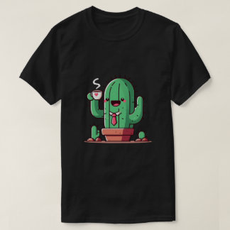 Even cacti drink coffee t-shirt