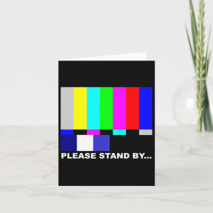 Even Geduld Televisie Tv Testpatroon Hallowe Kaart