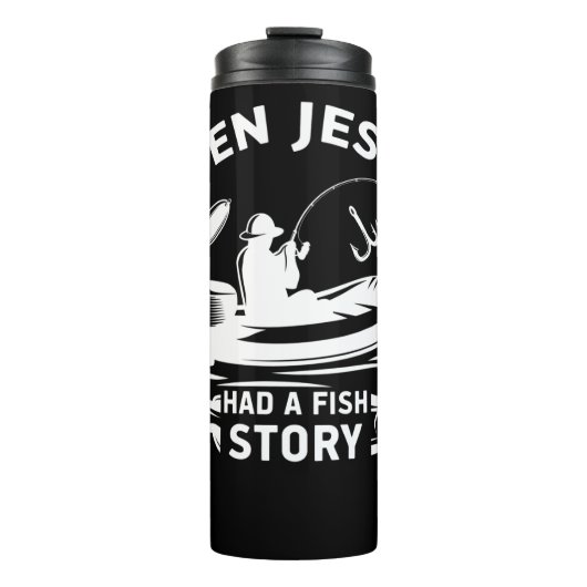 Even Jesus De Fish Story Christain Thermosbeker (Voorkant)