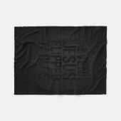 Even Jesus Flipped Tables Funny Jesus Lovers Chris Fleece Deken (Voorkant (Horizontaal))