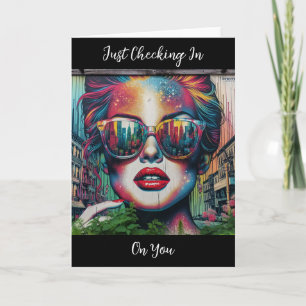 Even kijken hoe het met je gaat   Abstracte vrouw  Kaart