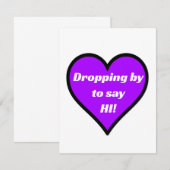 Even lang langs komen om hallo te zeggen notitiekaartje (Voorkant / Achterkant)