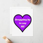 Even langsweg om hallo te zeggen notitiekaartje (Voorkant / Achterkant in situ)