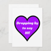 Even langsweg om hallo te zeggen notitiekaartje (Voorkant / Achterkant)