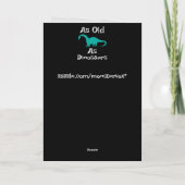 Even Oud Als Dinosauriërs Wenskaart Kaart (Achterkant)