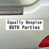 Even wanhopig beide partijen bumpersticker (Op auto)