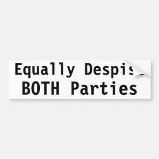 Even wanhopig beide partijen bumpersticker