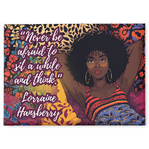 Even zitten Lorraine Hansberry Citaat Magneet