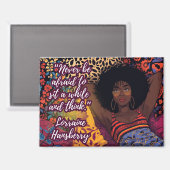 Even zitten Lorraine Hansberry Citaat Magneet (Voorkant / Achterkant)