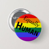 Eveneens menselijk ronde button 5,7 cm (Voorkant /achterkant)