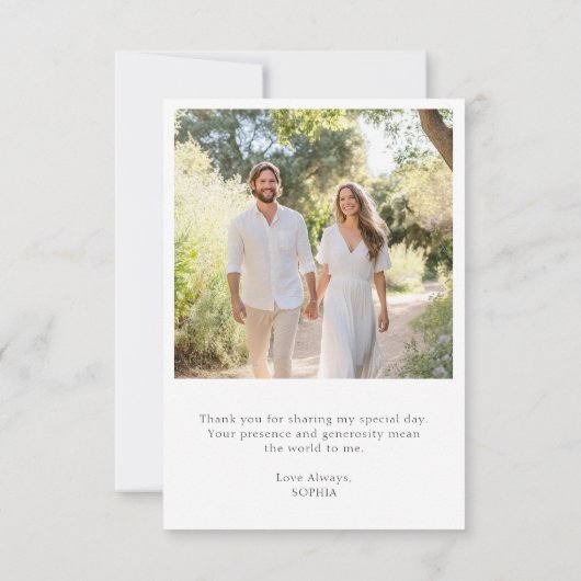 Evenement 4 Foto bruiloft Vrijgezellenfeest Bedankkaart (Achterkant)